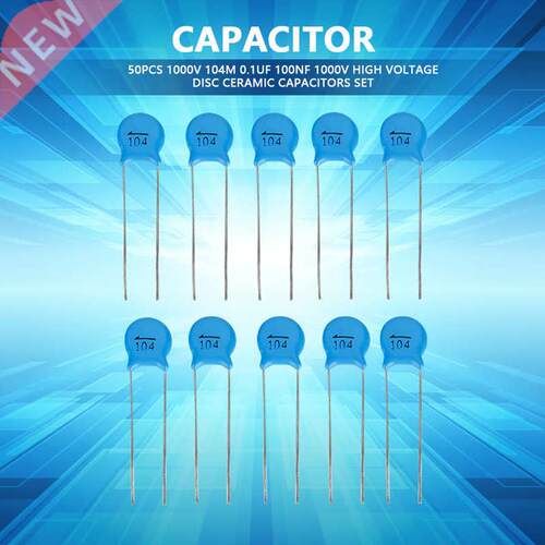 Contator 50Pcs 1000V 104M 0.1uF 100nF 1000V High Voltage Dis