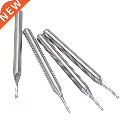 10PCS 1/8 1mm CNC Double Flute Spiral Carbide Flat Nose End