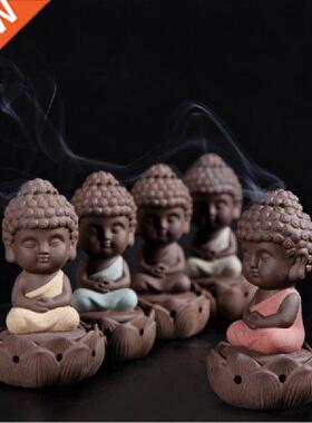 Backflow Incense Burner Ceramic Little Monk Stick Incense