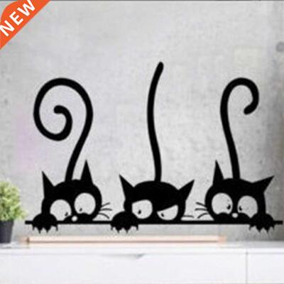 Living Room Removable Lovely Cats Self Adhesive Funny Home
