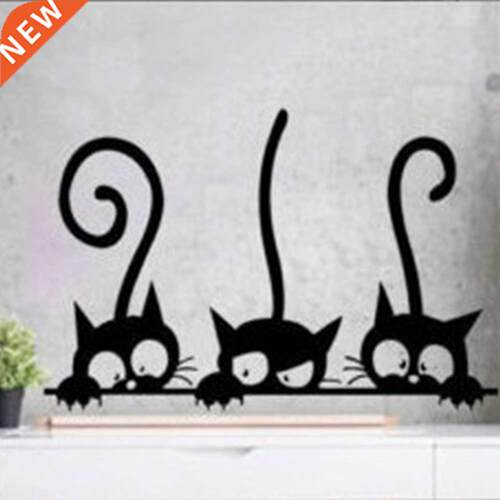 Living Room Removable Lovely Cats Self Adhesive Funny Home
