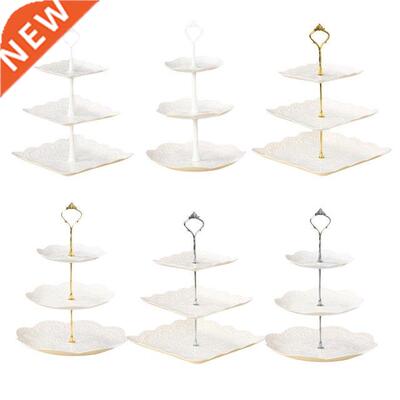Storage Tray Dessert Tower Three-Layer Pastry Fruit Snack Ca