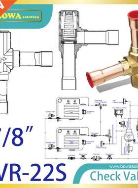 7/8'' right Angle one way valve installed in discharge line