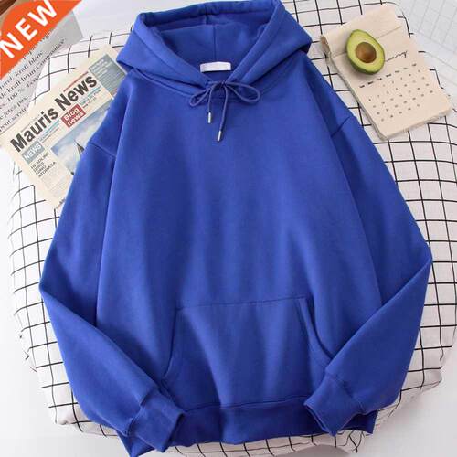 Soild Haze Blue Hoodies Sweatshirt Men Hoodie Sweatshirts Sp