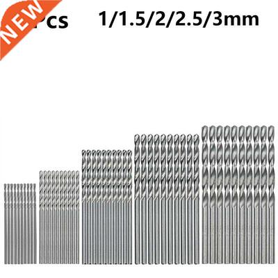 50pcs Titanium Coated HSS Drill Bits Set 1/1.5/2/2.5/3mm Hig