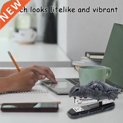 1pcs Stapler Resin Dragon Head Mini Cartoon Office School