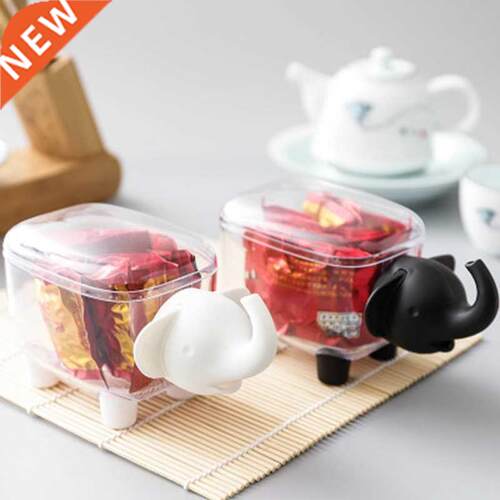 Cute Dustproof Transparent Elephant Sd Storage Tank