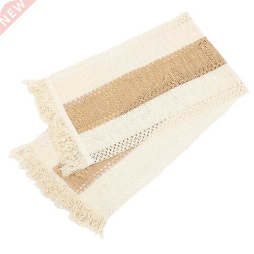 1pc Tassel Table Runner Home Decoration Kitchen Cotton and