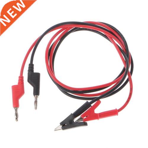2 Pcs 4mm Red Black Banana Plug To Crocodile Alligator Clip