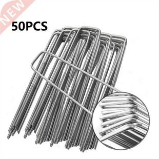 Landscape Lawn Pcs Pins Stakes Staples Garden Galvanized
