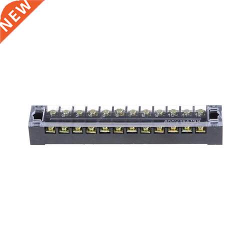 Terminal Barrier 600V 15A 12 Positions Covered Screw Termin