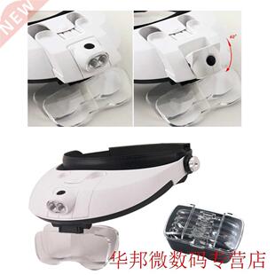 Dental Loupes Headband 5Lens Binoculars Third Hand Magnifier