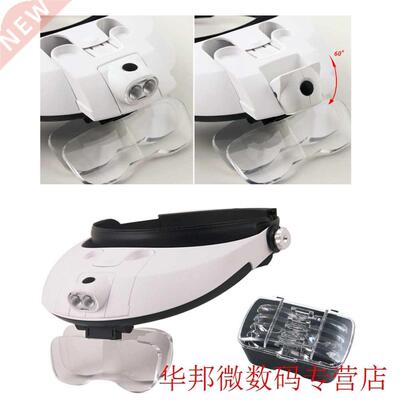Dental Loupes Headband 5Lens Binoculars Third Hand Magnifier