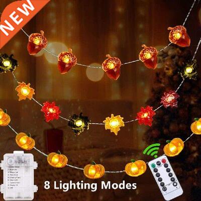 3D Acorns Pumpkin Maples String Lights 10Ft 30LEDs Battery