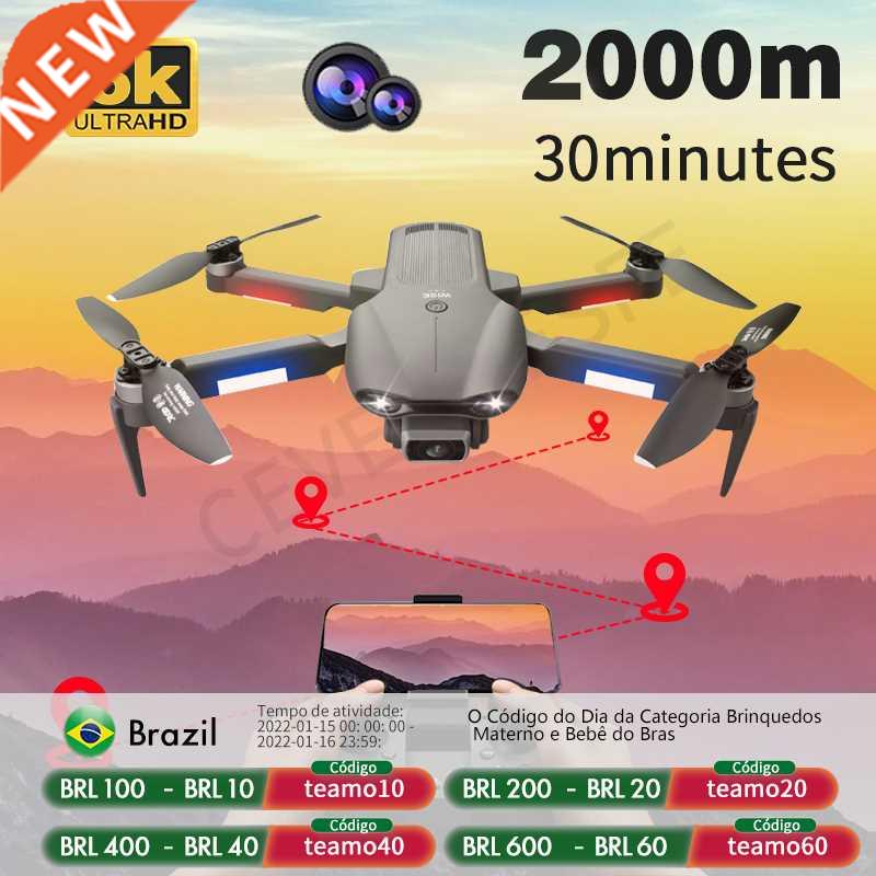 2021 NEW F9 GPS Drone 6K Dual HD Camera Professional Aerial