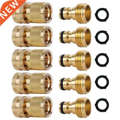 Garden Hose Quick Connectors Solid Brass /4 Inch GHT Thread