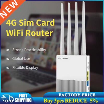 COMFAST E3 4G LTE 2.4GHz WiFi Router 4 Antennas SIM Cd WAN