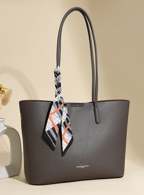 2026新款气质通勤风真皮托特包女大容量单肩手提包时尚大气包包