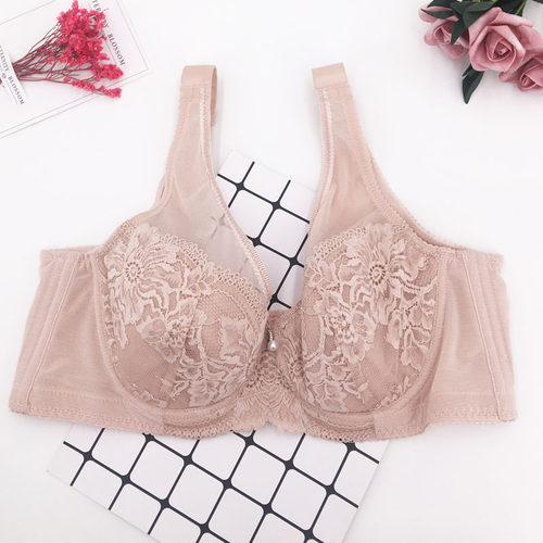 桑扶兰大码文胸胖mm薄美背蕾丝