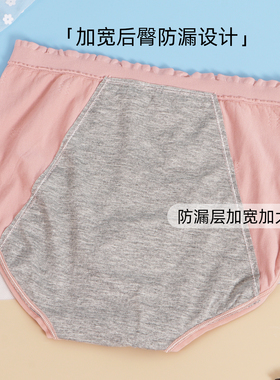 加大码加肥生理内裤胖mm250斤经期防漏无缝姨妈裤加长加宽防漏层