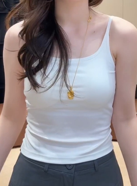 BYBi夏季百搭休闲背心简约纯色吊带无袖上衣女LK2512297