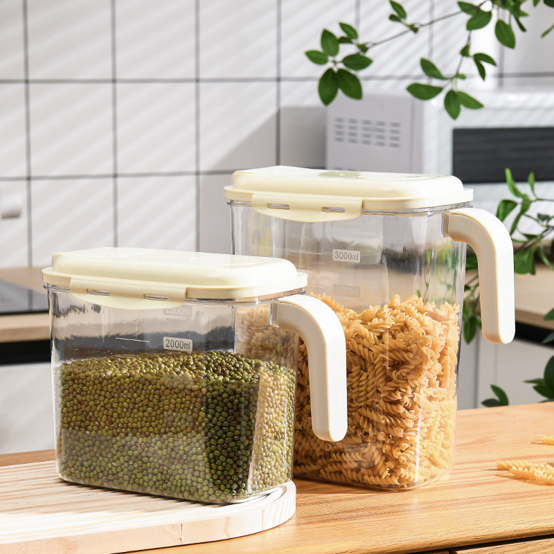 五谷杂粮密封罐厨房干货大米收纳盒食品级透明储物罐防虫防潮米桶