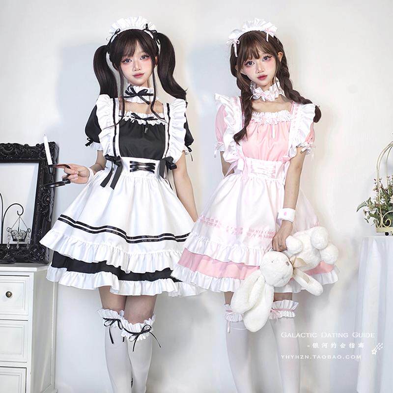 日系女仆装cos服性感奇迹暖暖女佣Lolita圣诞节大码二次元连衣裙