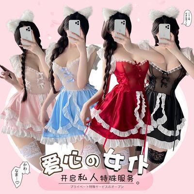 性感睡裙纯欲日系女仆cos装洛丽塔制服趣味睡衣连衣裙内衣免脱夏