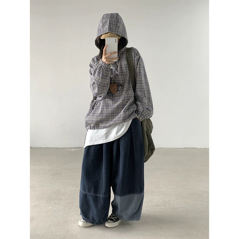 几布见川日系秋冬款韩版宽松百搭显瘦款外套女胖mm大码慵懒风