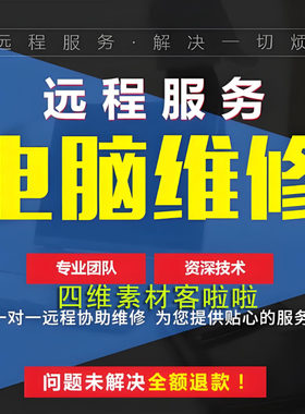 远程电脑维修服务系统重装技术指导win10/11/7纯净版计算机维护
