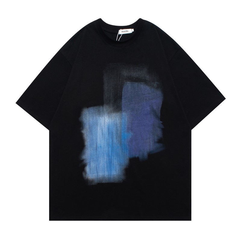 [LOOKING FOR HUMANS] 2024 ORIGINAL DESIGN SENSE ABSTRACT GRADIENT PAINT CASUAL LOOSE COUPLE BF