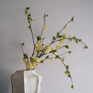 高级感逼真绣球花假花仿真花摆设桌面绢花客厅花艺摆件插花装 饰