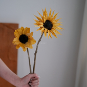 天然向日葵手工干花花束客厅插花真花轻奢高端家居装 饰花艺摆件