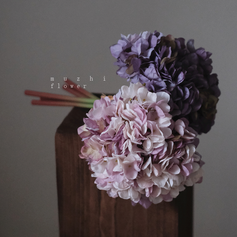 莫奈花园复古绣球仿真花束