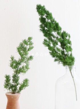 ins风干花小花束罗汉松绿色松枝真花家居插花饰品摆件小清新民宿