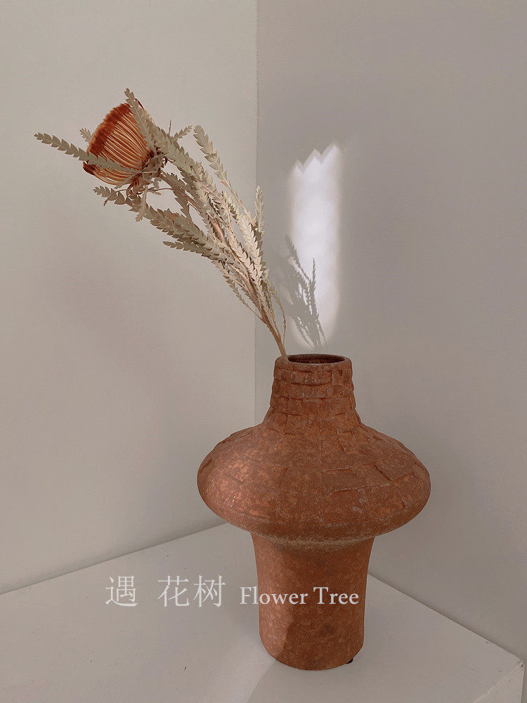 新品高档复古仿古花瓶装饰永生花干花花束新年客厅桌面摆件