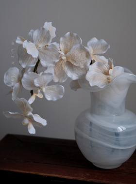 高级感逼真高枝蝴蝶兰万代兰仿真花假花客厅餐桌插花花束家居装饰