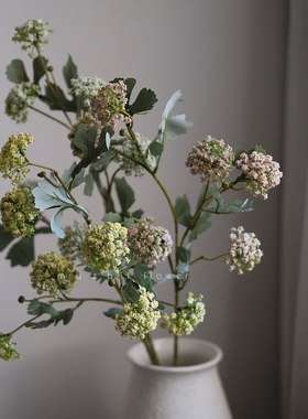 高级感逼真绿色绣球小手球雪球仿真花假花客厅餐桌装饰摆件插花