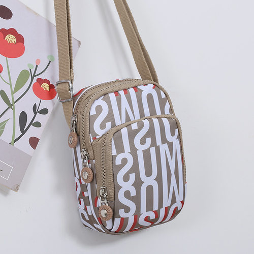 手机包女斜挎夏季新款迷你小包包帆布包潮百搭竖款单肩钥匙零钱包