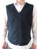 绒背心绒马甲藏青色秋冬防寒保暖绒马甲户外加绒背心
