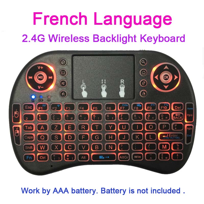 French 2.4G mini wireless Backlight keyboard for tv box在類目 電腦硬件/顯示器/電腦周邊, 鍵盤中 - 來自Buy2taobao.com提供專業的淘寶代購服務