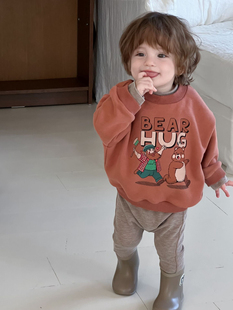 现B.Galakoko男宝婴幼童卡通可爱卫衣搭针织裤棉质外出韩版ins风