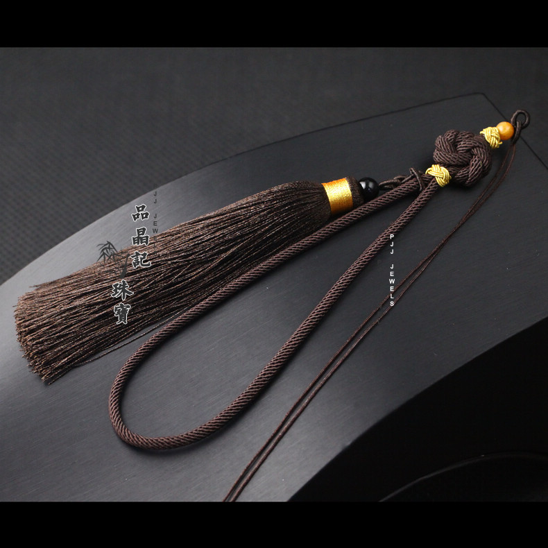 原创设计加粗加长手把手工编织把玩件绳包包挂件手机链专柜精品