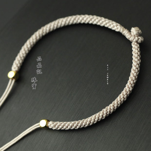 男女手工编织手绳手链diy半成品配件平安扣金镶玉天珠平安扣开口