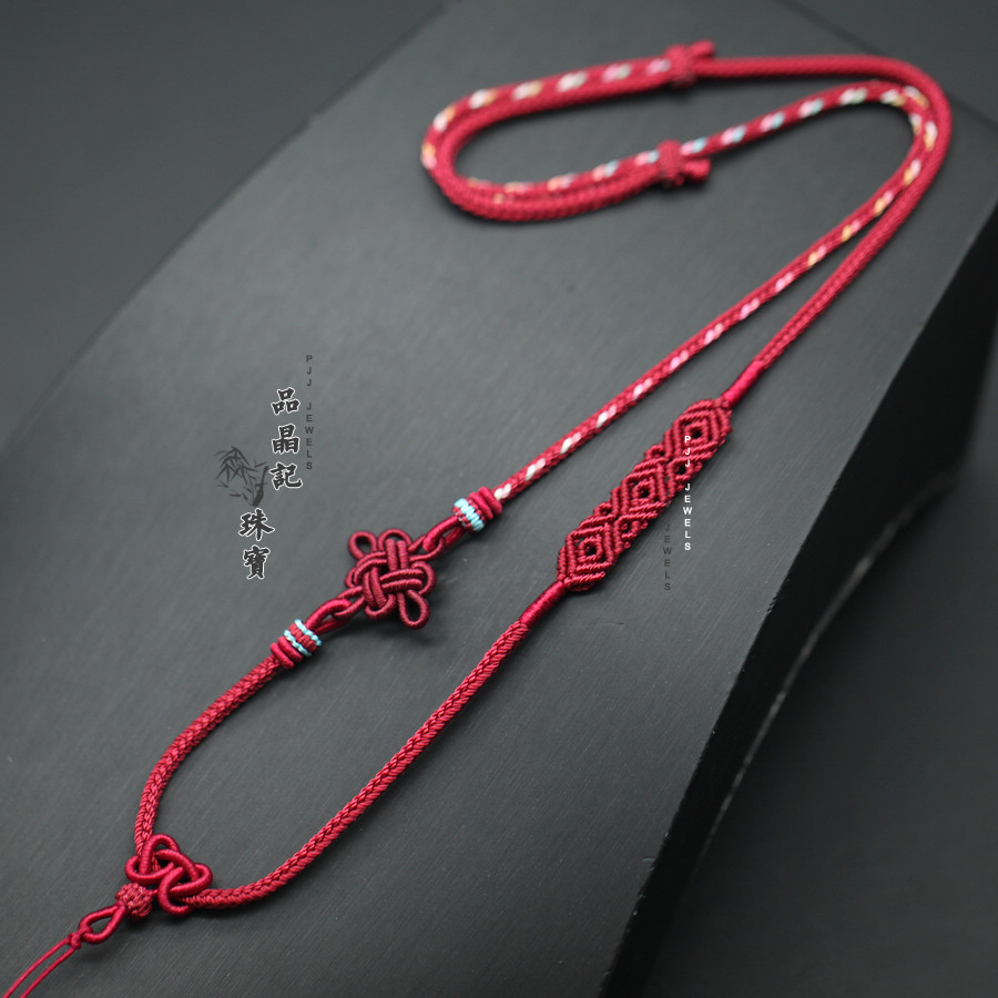 男女款饰品配饰复古古典百搭黄金玉佩手工编织吊坠挂绳佛牌中国结