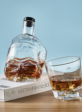 Nude努德 土耳其进口水晶玻璃手工创意骷髅威士忌酒杯酒樽北欧