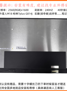 18寸宏碁(掠夺者)战斧NE180QDM NZC NZ2 2.5K  240HZ液晶屏幕更换