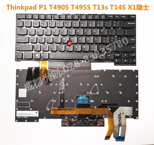 联想X1隐士 Thinkpad P1 T490S T495S T13s X1 Extreme T14S键盘