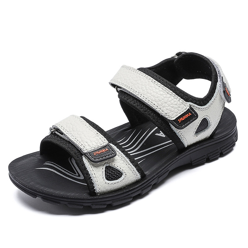 牛皮男童凉鞋夏季新款软底防滑男孩沙滩鞋儿童凉鞋中大童凉鞋男童