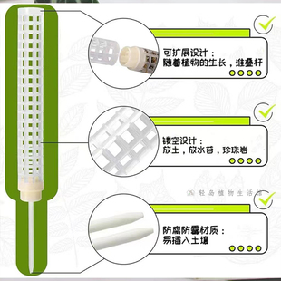 水苔柱可拼接延长根茎补水增高植物攀爬热值绿萝爬藤固定爬柱支架
